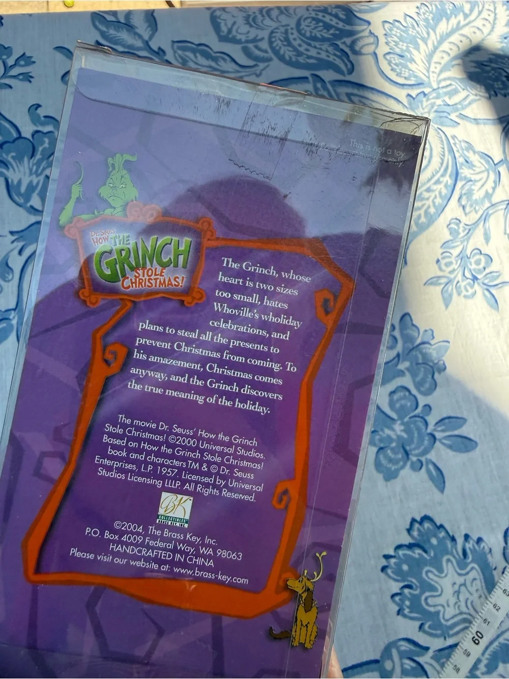 Disney The Grinch Holiday Ornament Packaging - Purple, Green & Red Accents